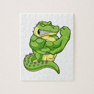 Puzzle Crocodile comme Bodybuilder & grands Muscles