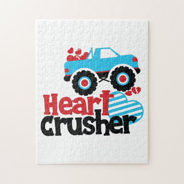 Puzzle Croisière Coeur de Camion Monster bleu Valentine (Vertical)