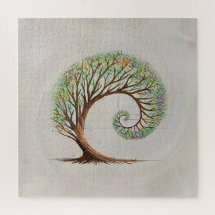 Puzzle Croissance éternelle - Golden Ratio Arbre Spiral