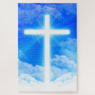 Puzzle Croix de lumière Jésus-Christ chrétien personna