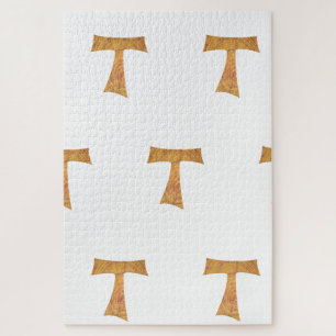 Puzzle Croix de Tau franciscaine en bois