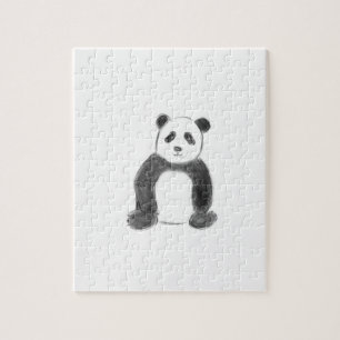 Puzzle Croquis de panda en noir et blanc