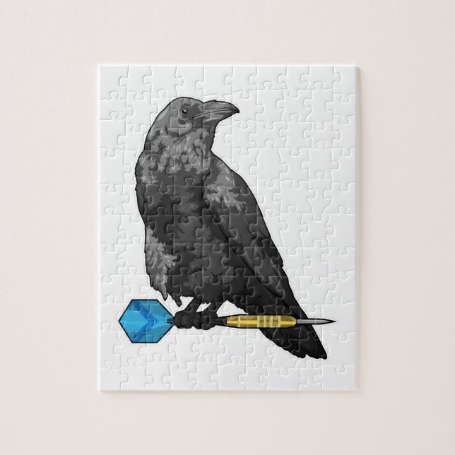 Puzzle Crow at Darts (Vertical)