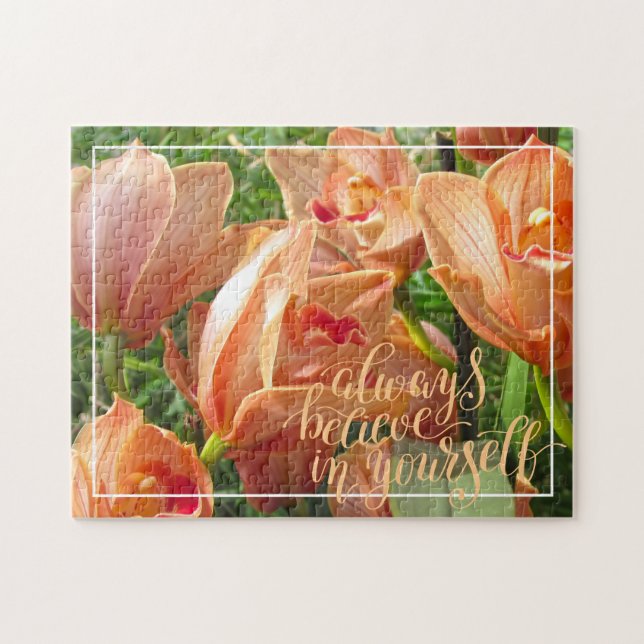 Puzzle Croyez toujours en votre orchidée photo (Horizontal)