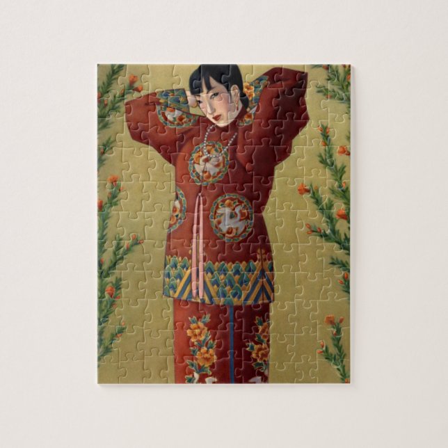 Puzzle Cru chinois ferroviaire de femme de la Chine (Vertical)