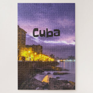 Puzzle Cuba Havana Shoreline Citylights At Night