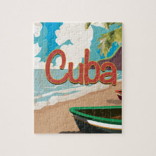 Puzzle Cuba Vintage Travel Poster
