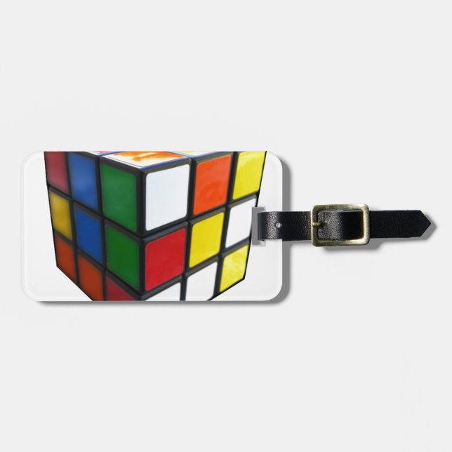 Puzzle Cube der 80er Jahre Gepäckanhänger (Vorderseite horizontal)