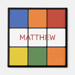 Puzzle Cube Game Toy Personalisiert in den 80er Ja Magnet