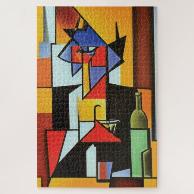 Puzzle Cubiste Abstrait Bartender (Vertical)