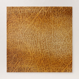 Puzzle Cuir Brown : fermeture texturée détaillée