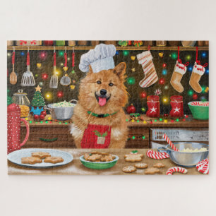 Puzzle Cuisson festive de Noël du Spitz finlandais : Noël