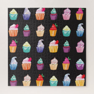 Puzzle Cupcakes aquarelle : Arrière - plan sans charme