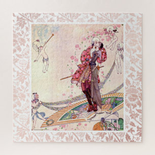 Puzzle Cupidons, princesse et prince sur un ventilateur m