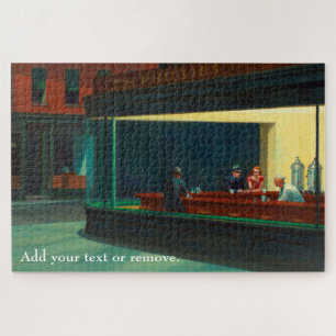 Puzzle Custom art, "Nighthawks" d'Edward Hopper, 1942.