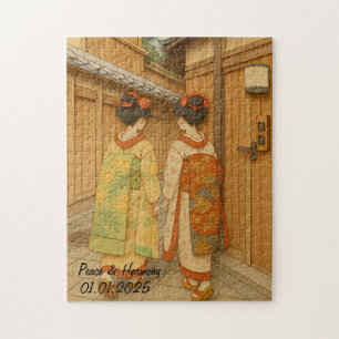 Puzzle Custom Japon Voyage Paysage esthétique Geisha