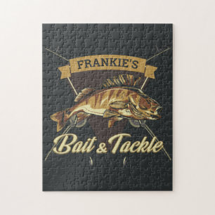 Puzzle Custom NAME Trophy Fishing Angler Bait Tackle Shop