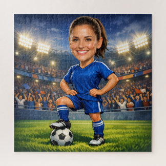 Puzzle Custom Photo-Face Soccer/Football Star Caricature