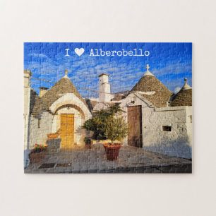 Puzzle Custom text, stunning town of Alberobello, Puglia 