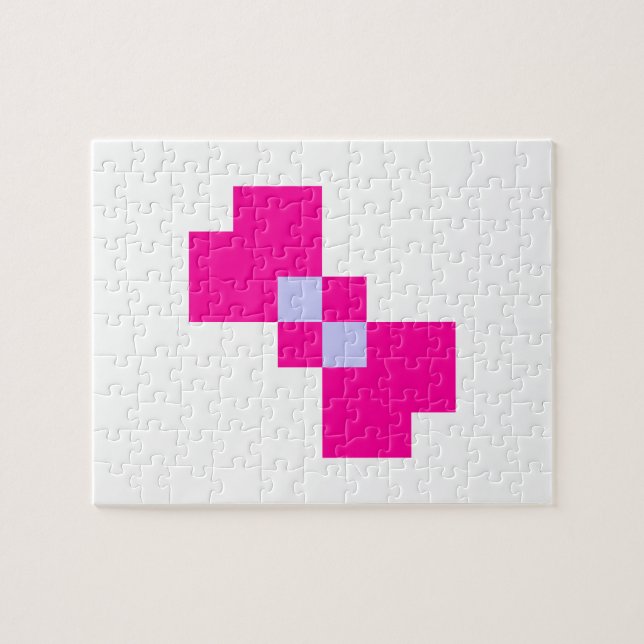 Puzzle Cute 8 bits Pixel Bow (Horizontal)