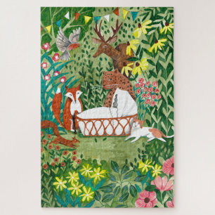 Puzzle Cute Animaux forêt vert Nouveau Né bébé enfants