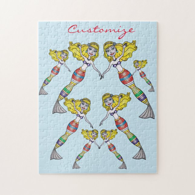 Puzzle Cute Blonde Mermaid Thunder_Cove (Vertical)