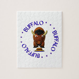 Puzzle Cute Buffalo with Beef on Weck and Buffalo Wings