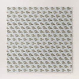 Puzzle Cute Corgi Chien Motif Grey Arrière - plan