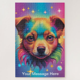 Puzzle Cute Cosmic Chien Chien Chien Surreal Arc En Ciel