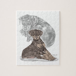 Puzzle Cute Doberman Pinscher Puppy