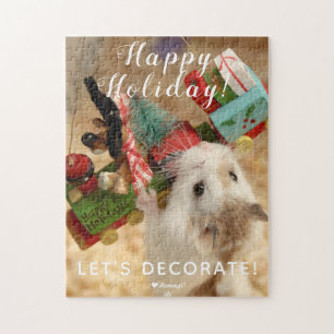 Puzzle Cute Hamster Xmas Decoration
