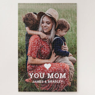 Puzzle Cute Heart Love You Maman Fête des Mères Photo