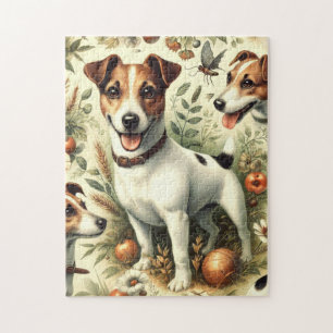 Puzzle Cute Jack Russell Terrier Vintage