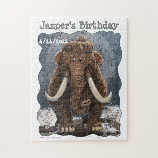 Puzzle Cute Mastodon (Vertical)