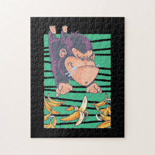 Puzzle Cute Monkey With Bananas