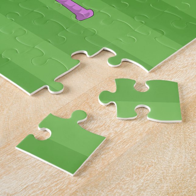 Puzzle Cute Personnalisée Baseball rose (Côté)