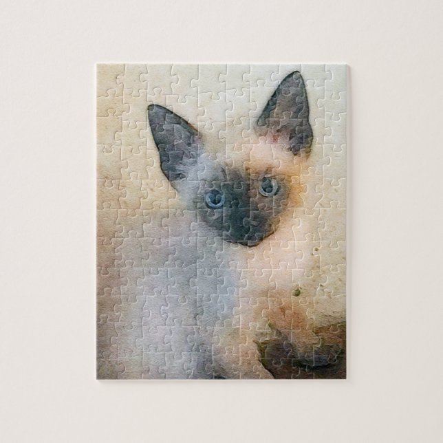Puzzle Cute Siamese Kitten (Vertical)
