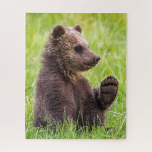 Puzzle Cutest Baby Animals Brown Bear Cub Wave
