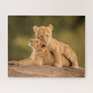 Puzzle Cutest Baby Animals Two Lion Cubs
