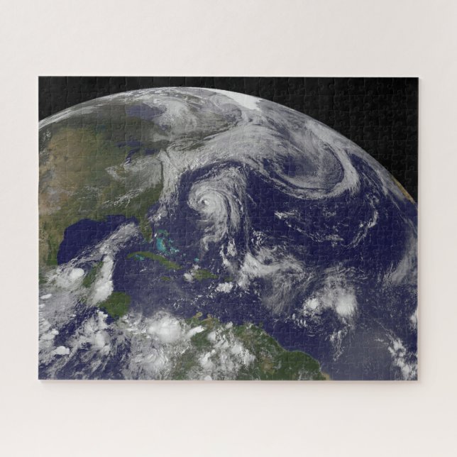 Puzzle Cyclones Tropicaux Katia, Lee, Maria Et Nate. (Horizontal)