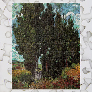 Puzzle Cyprès avec personnages féminins par Vincent van G