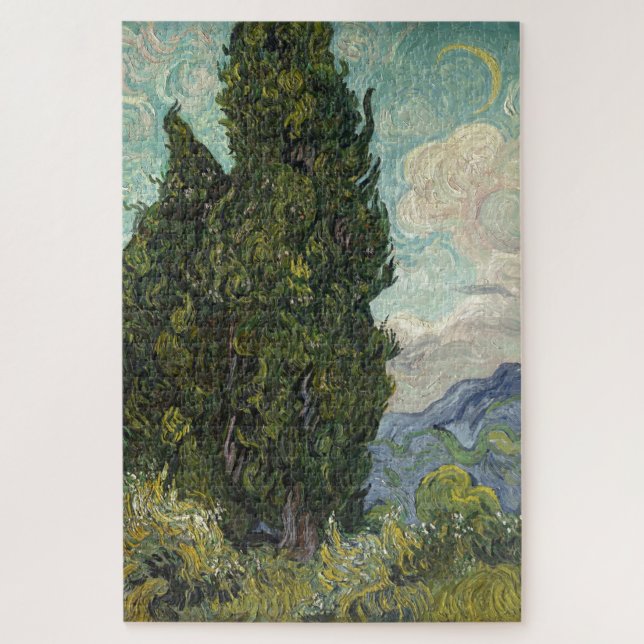 Puzzle Cyprès par Van Gogh Peinture Art (Vertical)