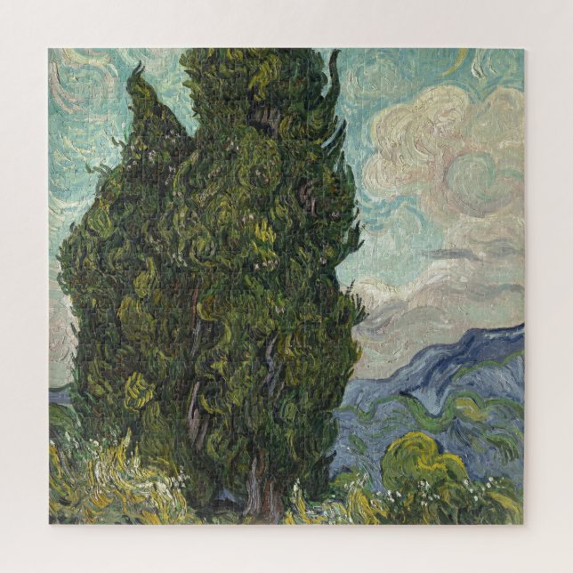 Puzzle Cyprès par Van Gogh Peinture Art (Vertical)