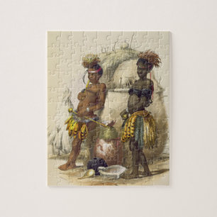 Puzzle Dabiyaki et Upapazi, garçons de zoulou dans la