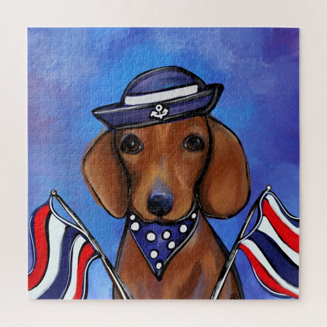 Puzzle Dachshund (Vertical)