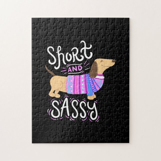 Puzzle Dachshund Court Et Sassy (Vertical)
