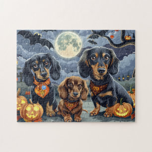 Puzzle Dachshund Halloween Éffrayant