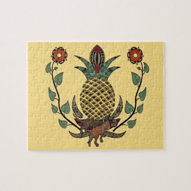 Puzzle Dachshunds, Ananas de bienvenue (Horizontal)