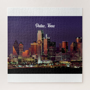 Puzzle Dallas, Texas skyline au crépuscule