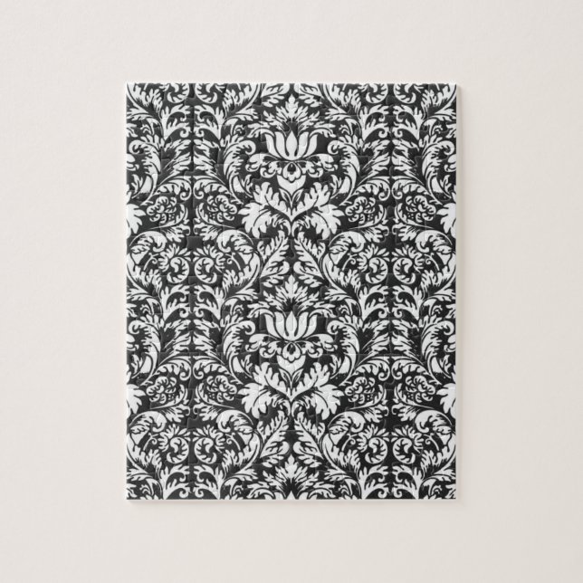 Puzzle Damask Lace Brocade Classic Wallpaper (Vertical)